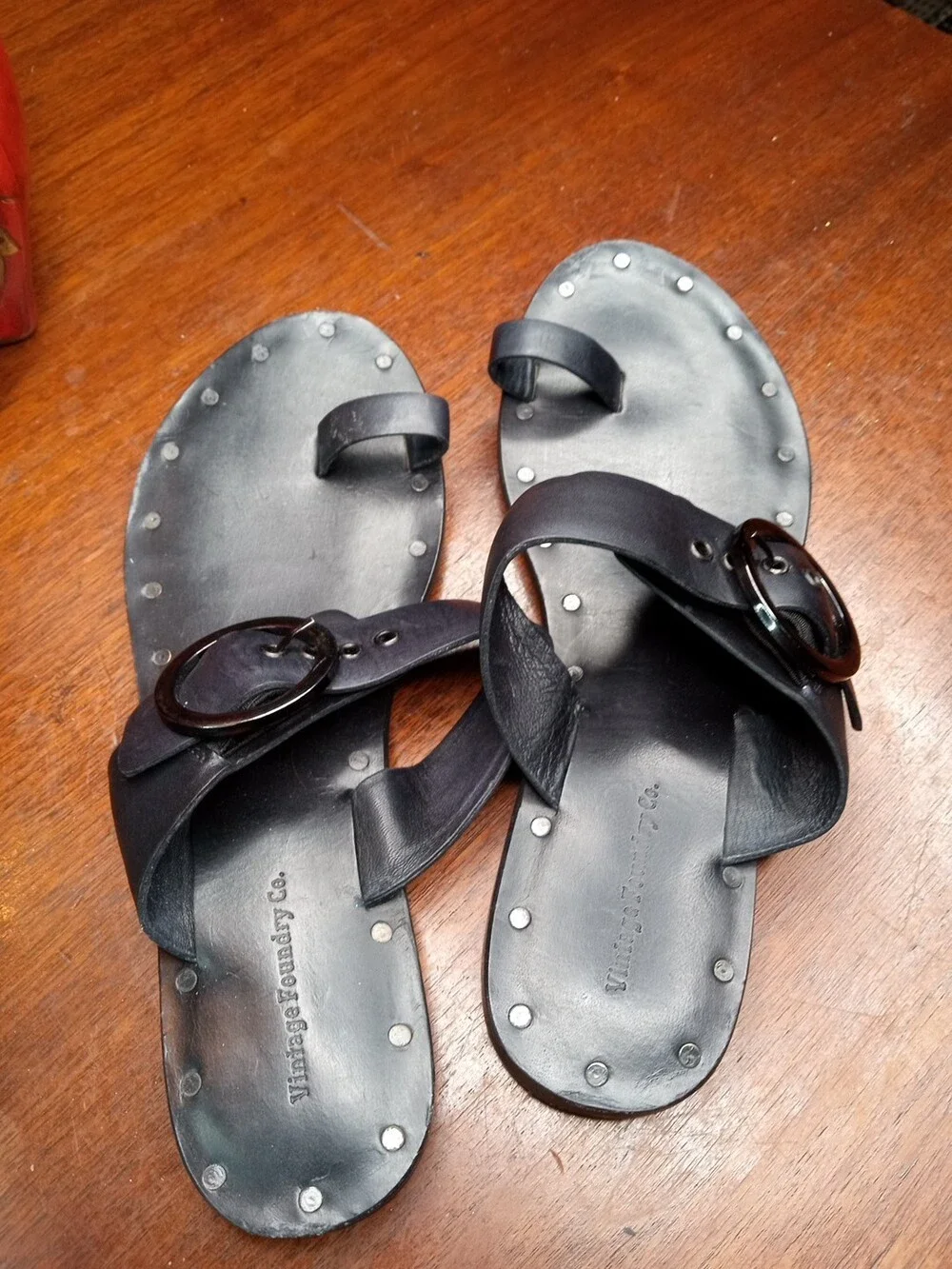Vintage Foundry Co. VFL241 Women’s Black Indian Sandal • India • Sz 9 Est 2014